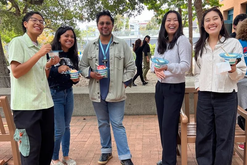 Employees enjoying Tropics Shave Ice at a corporate event