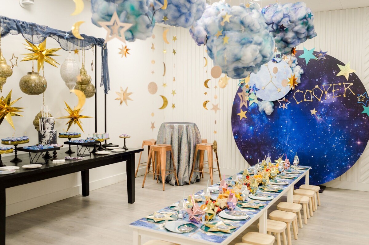 A celestial birthday party for a boynamed cooper.